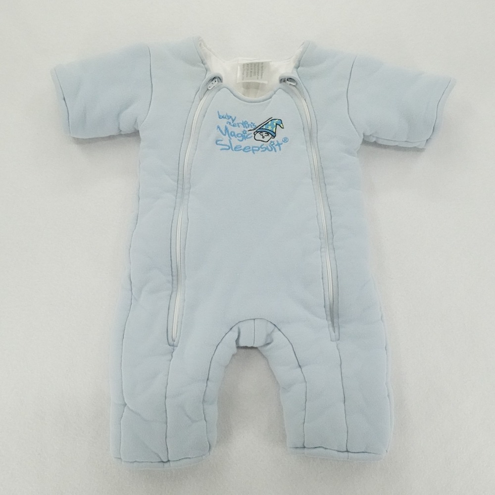 Baby‎ Merlin Magic Sleepsuit Small Blue Fleece 3-6  Months Sleep Sack Swaddle